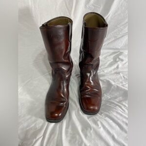 Men's Burgundy Leather Boots